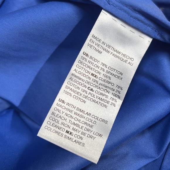 CHICO’S Cutwork Blue Blouse with Billowy Sleeves Size 0 Small NWT $99 - Picture 14 of 16